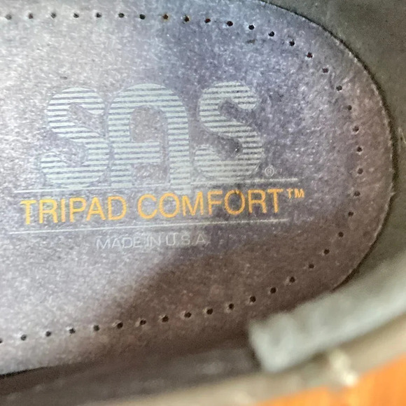 SAS Easier Moccasin Leather Loafers, Size 12 Narrow, Pearly Gunmetal Grey Wedge‎ - Picture 3 of 6